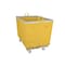 Steele Canvas Basket 14 BU Permanent Truck Yellow Vinyl w/Grey Vinyl - 3in Casters 9214VYLWVGRYW3 - alternate 1